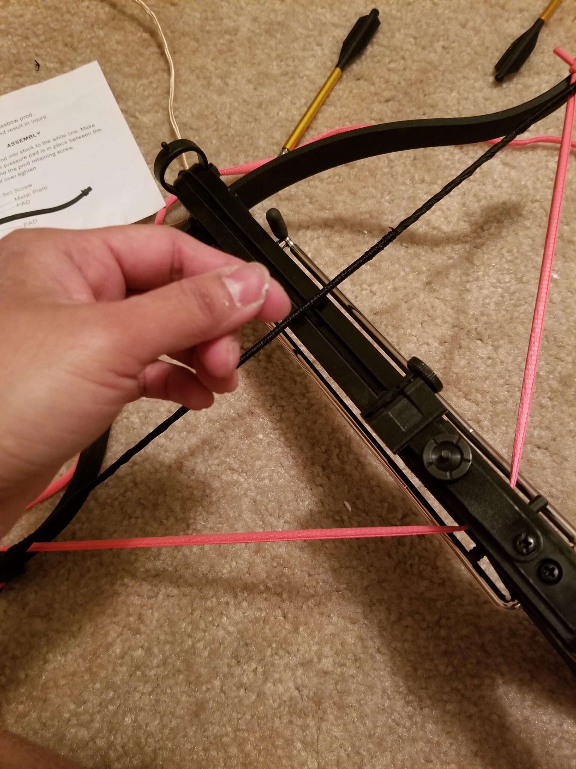 Crossbow Self-Cocking 80 Lbs with Adjustable Sight and Total of 27 Aluminim Arrow Bolt Set customer photo 2