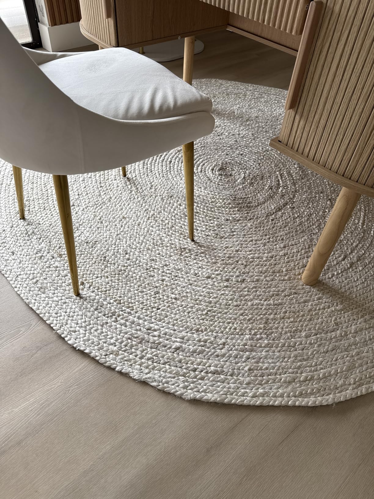 nuLOOM 6x9 Rigo Jute Hand Woven Area Rug, Natural, Solid Farmhouse Design, Natural Fiber, For Bedroom, Living Room, Dining Room, Hallway, Office, Kitchen, Entryway customer photo 2