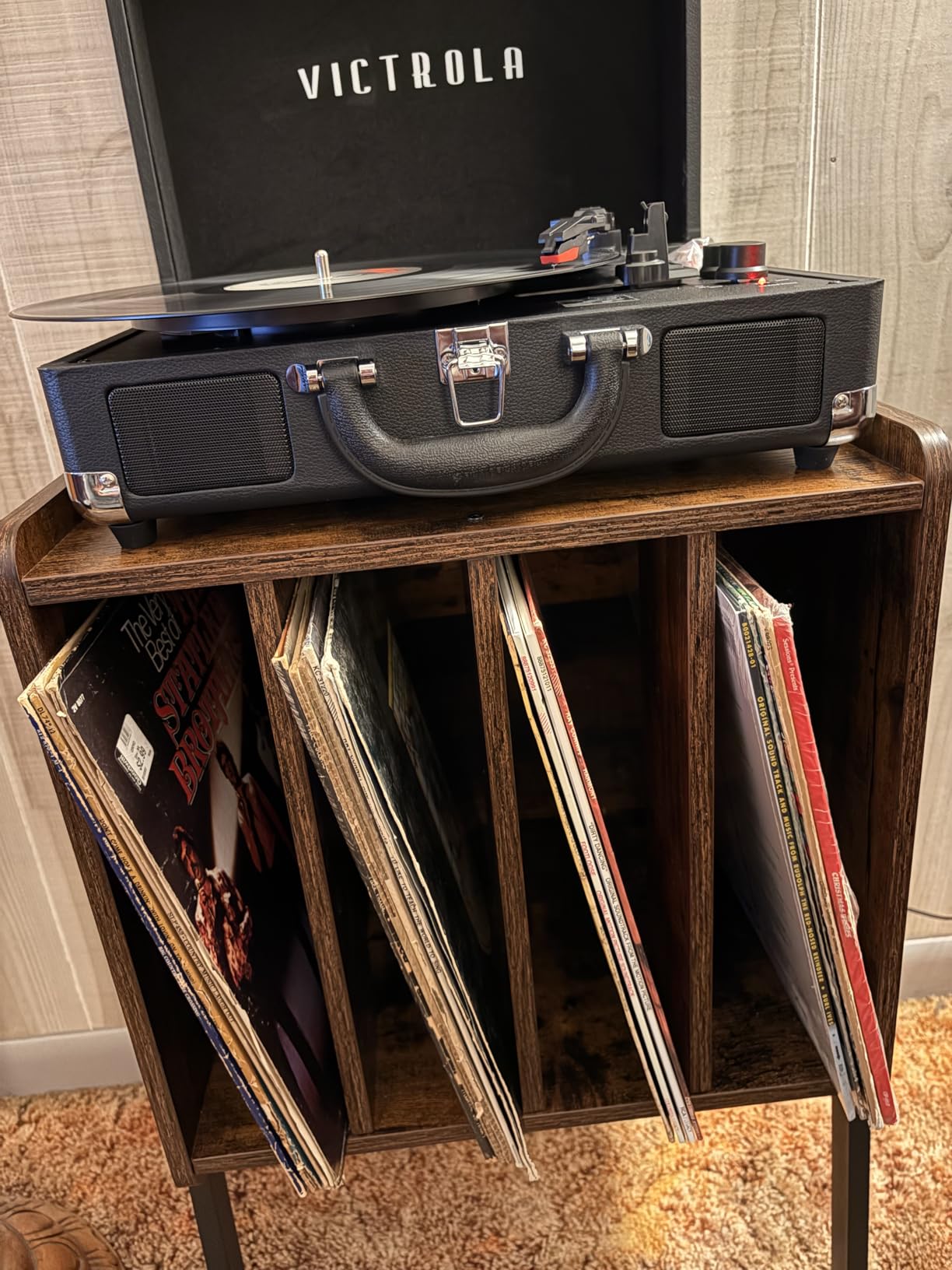 Victrola Journey Bluetooth Portable Suitcase Record Player with Built-in Speakers, 3 Speed Vinyl Record Player customer photo 2