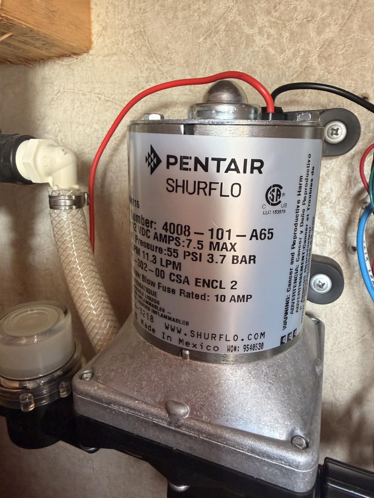PENTAIR SHURFLO 4008-101-A65 New 3.0 GPM RV Water Pump Revolution, 12V customer photo 1