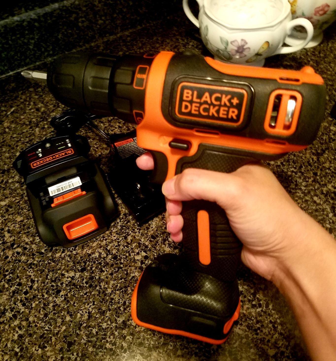 BLACK+DECKER 12V MAX Cordless Drill/Driver, Battery and Charger Included (BDCDD12C) customer photo 1
