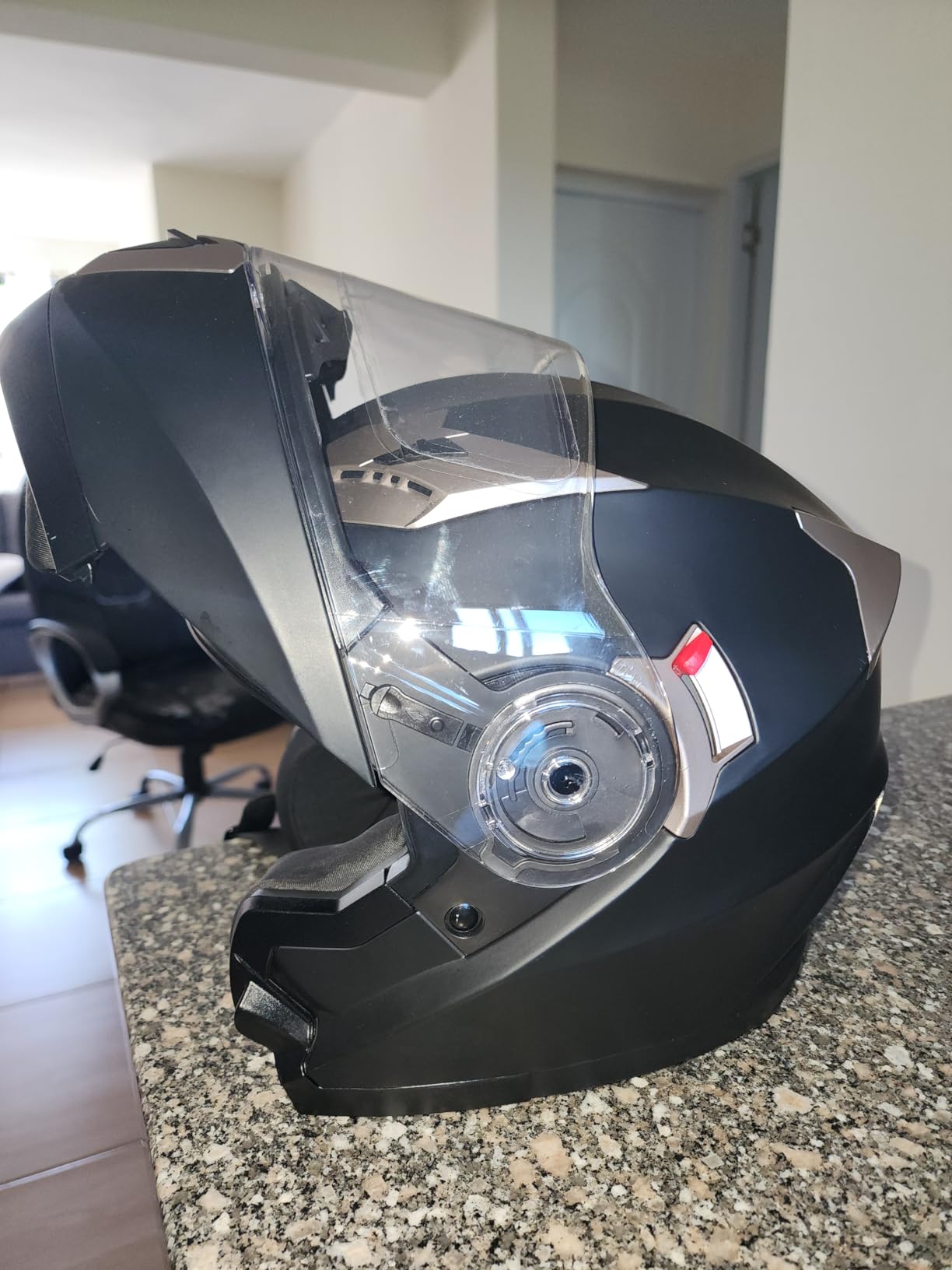 Motorcycle Modular Full Face Helmet DOT Approved - YEMA Helmet YM-925 Motorbike Casco Moto Moped Street Bike Racing Helmet with Sun Visor customer photo 2