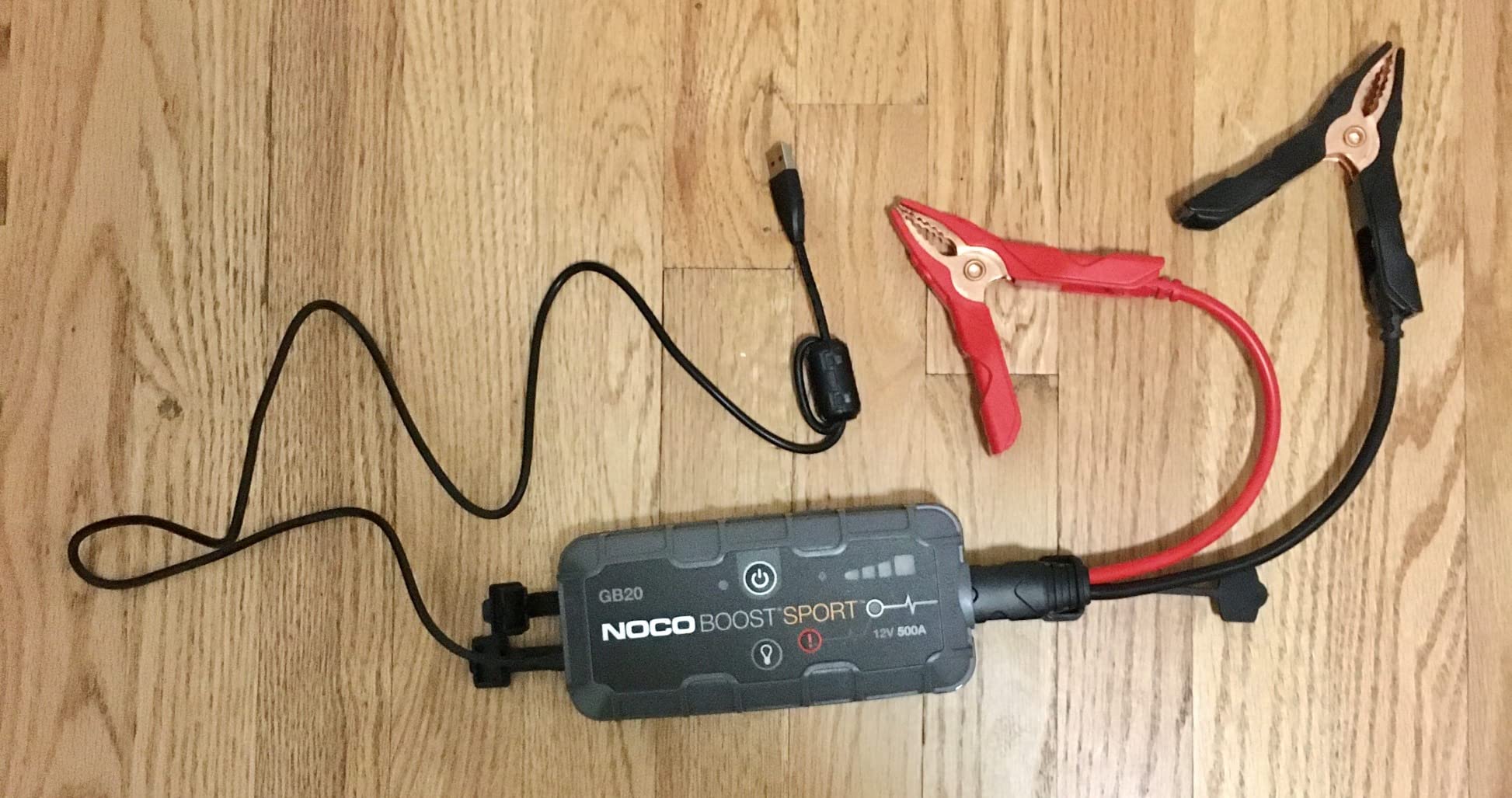 NOCO Boost GB20: 500A UltraSafe Jump Starter - 12V Lithium Battery Booster Pack, Portable Jump Box, Power Bank & Jumper Cables - for 4.0L Gas Engines customer photo 2
