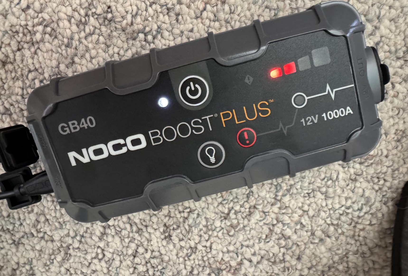 NOCO Boost GB40: 1000A UltraSafe Jump Starter - 12V Lithium Battery Booster Pack, Portable Jump Box, Power Bank & Jumper Cables - for 6.0L Gas and 3.0L Diesel Engines customer photo 1