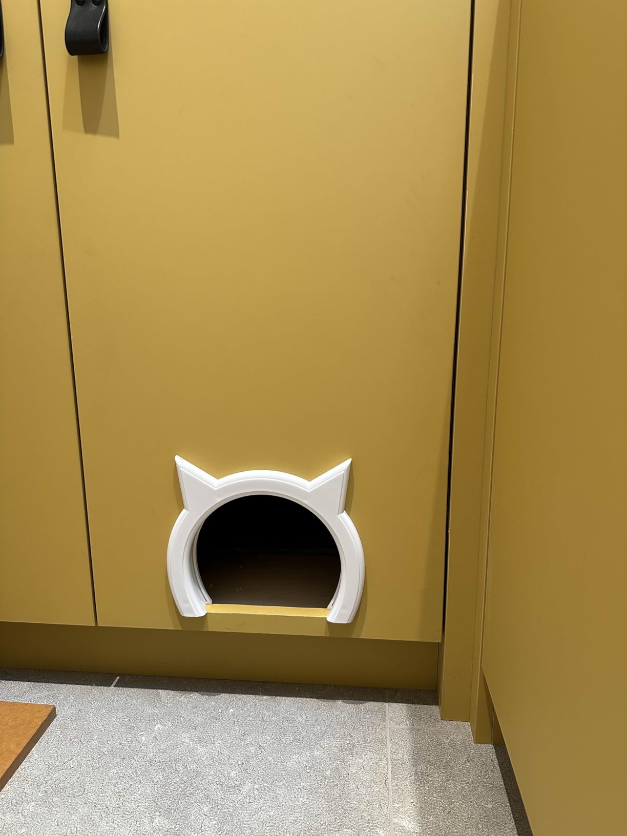 The Kitty Pass Interior Cat Door Hidden Litter Box Pet Door for cats up to 21 lbs customer photo 2