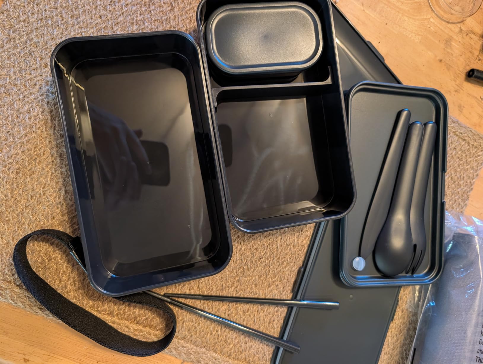 Bentoheaven Premium Bento Box Adult Lunch Box with Compartments for Women & Men, Set of Utensil & Chopsticks & Dip Container, Cute Japanese Kids Bento Lunch Box, Microwavable (Symph Onyx) customer photo 2