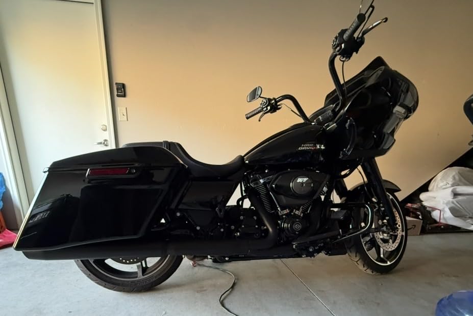 XFMT Motorcycle Hard Saddlebags Vivid Black Saddle Bags Trunk W/Latches For Harley Touring Road King Street Glide Road Glide Electra Glide Ultra Classic 2014-2024 customer photo 1