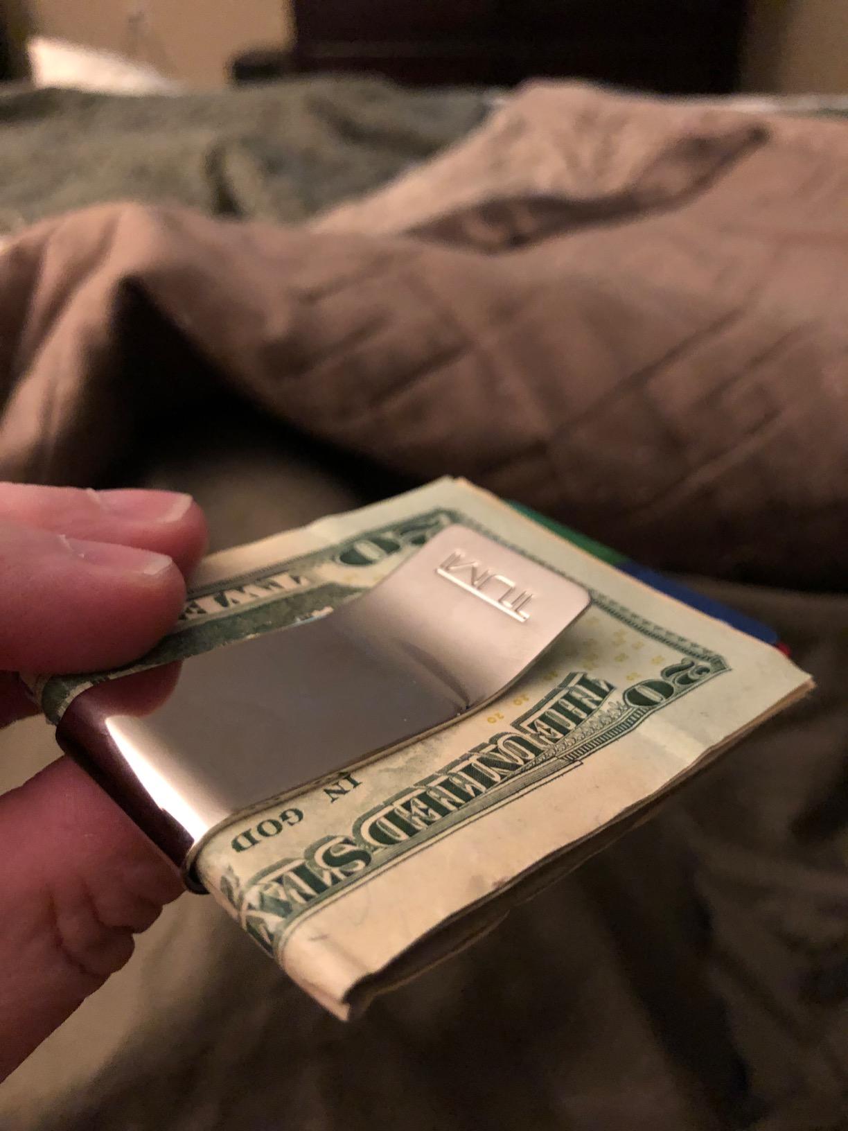 TUMI - Nassau Ballistic Etched Money Clip - Men's and Women's Metal Wallet customer photo 2