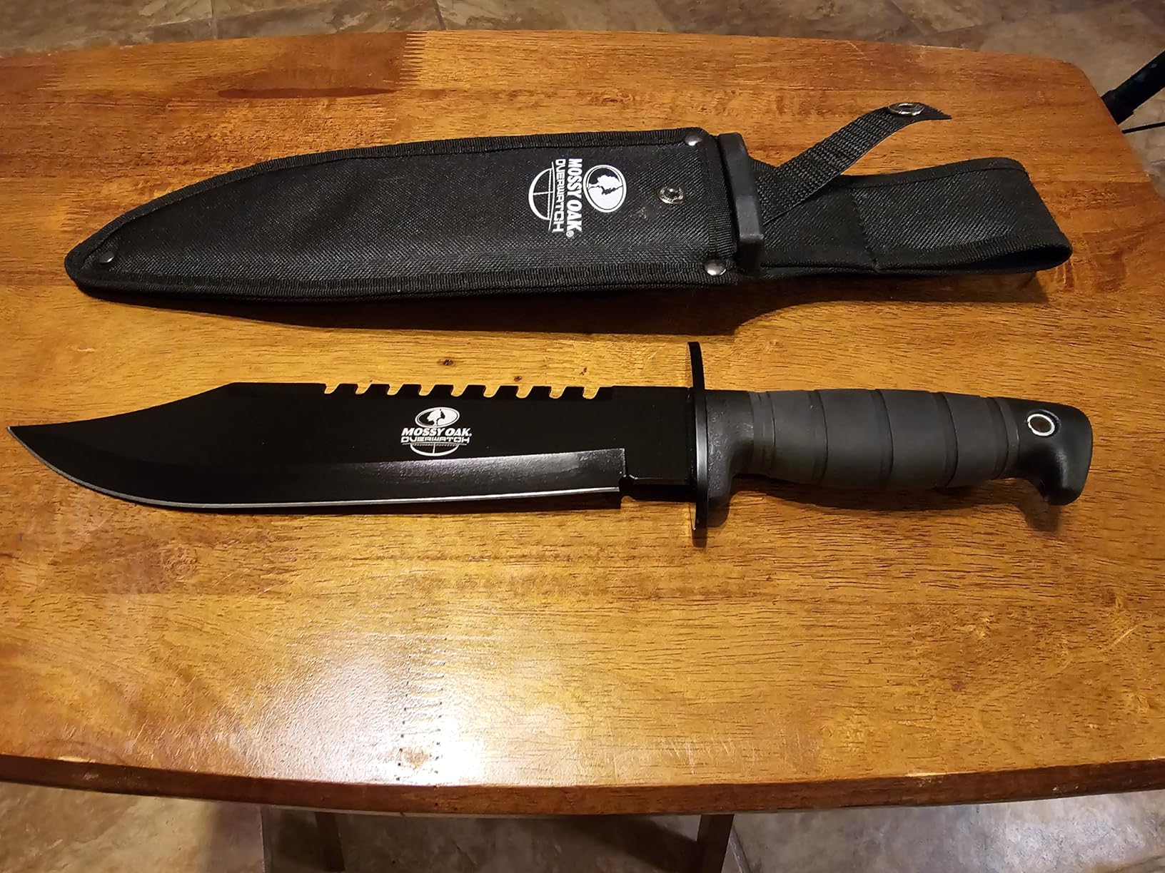 Mossy Oak Survival Knife, 15-inch Fixed Blade Hunting Bowie Knife with Sharpener and Fire Starter, for Camping, Tactical, Outdoor customer photo 2