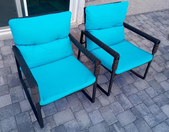 SUNCROWN 3 Piece Outdoor Rocking Bistro Set Black Wicker Furniture Porch Chairs Conversation Sets with Glass Coffee Table, Beige customer photo 2