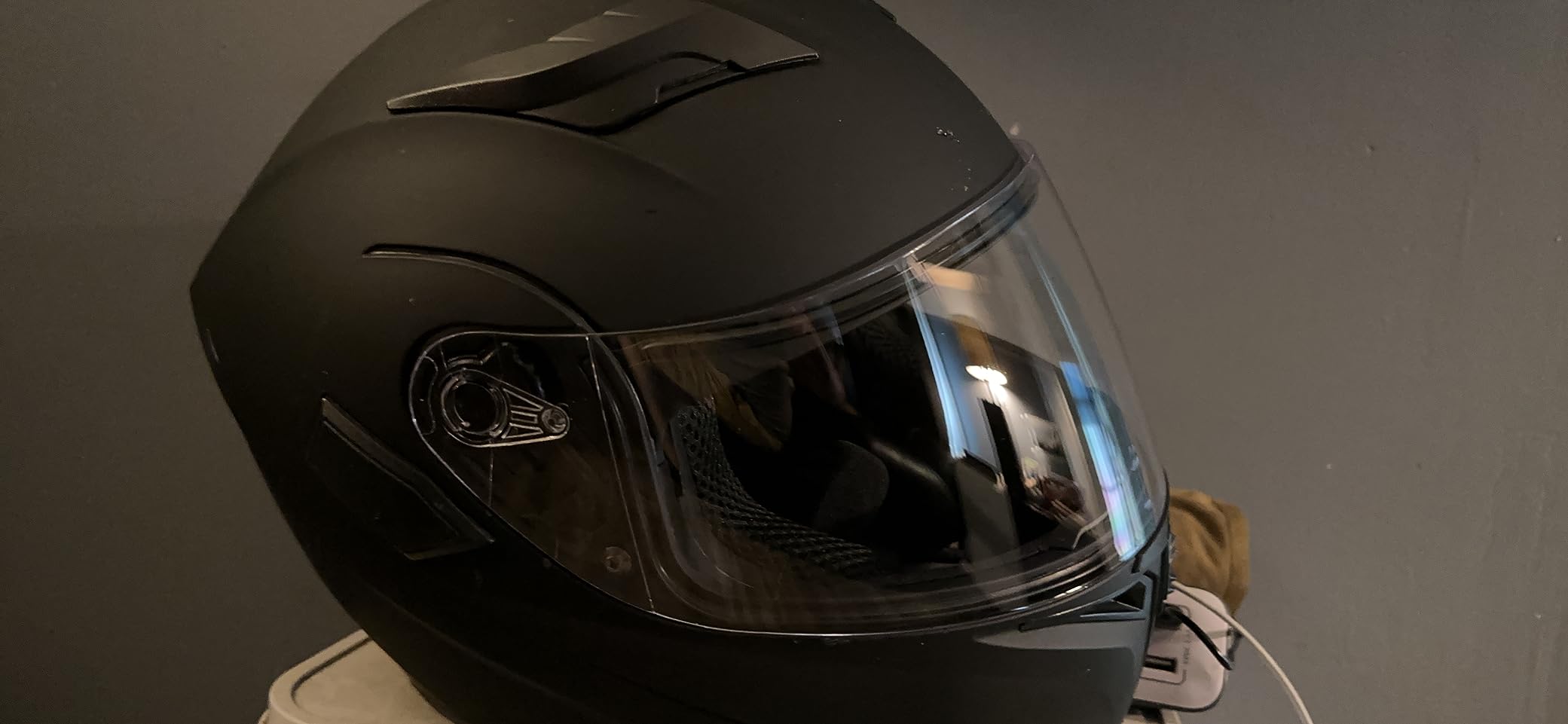1Storm Motorcycle Modular Full Face Helmet Bike Flip up Dual Visor Sun Shield: HB89 Matt Black customer photo 1