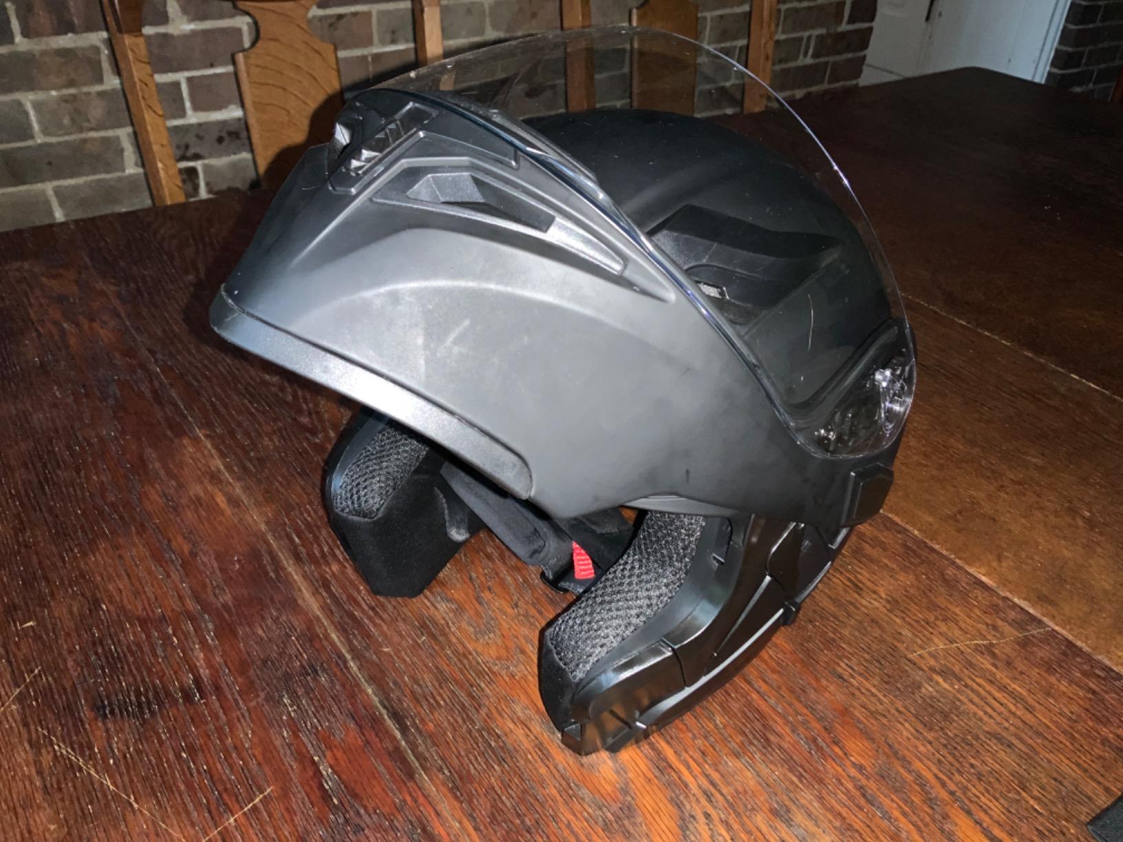 1Storm Motorcycle Modular Full Face Helmet Bike Flip up Dual Visor Sun Shield: HB89 Matt Black customer photo 2