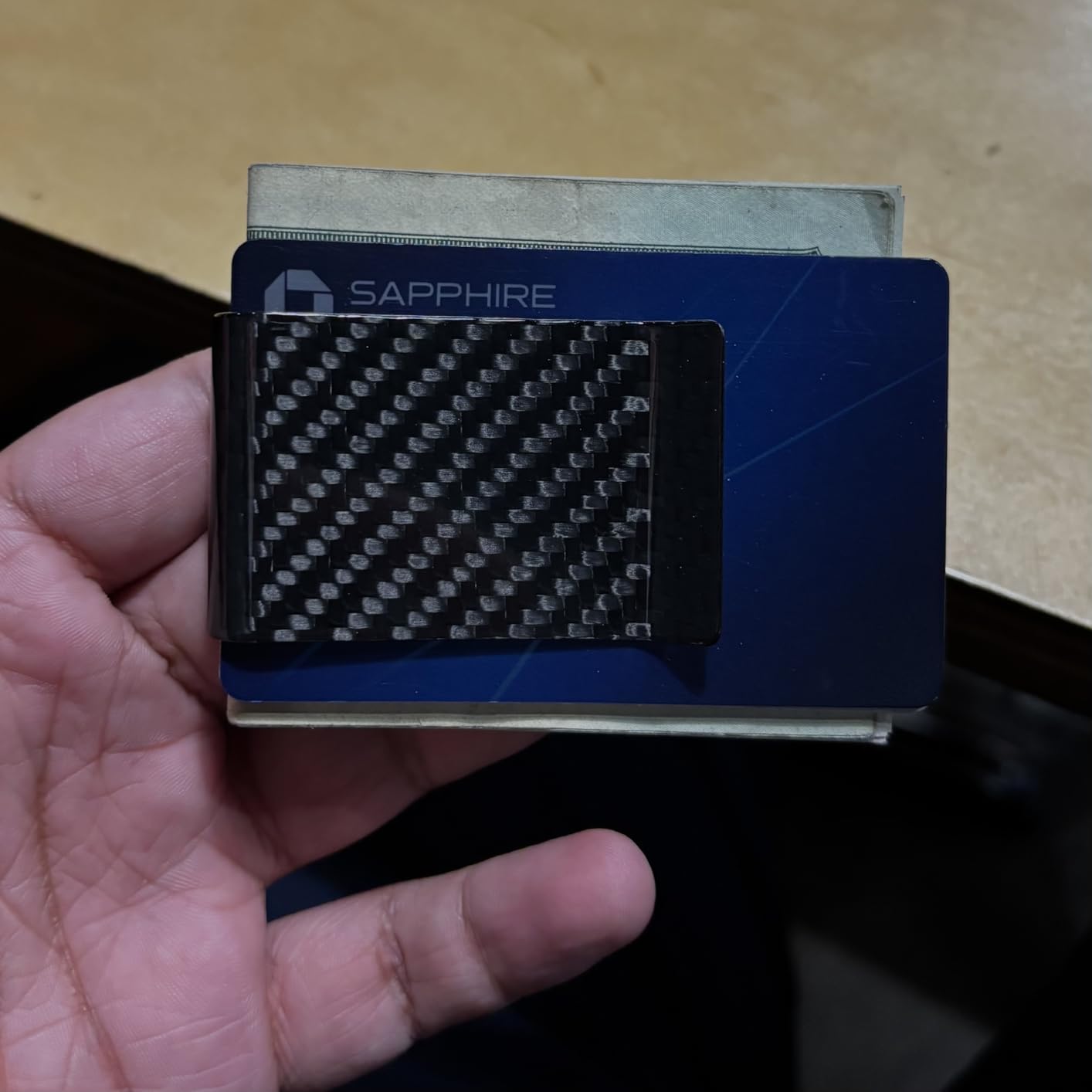 Carbon Fiber Money Clip Front Pocket Wallet Minimalist Wallet Slim Wallet Credit Card Holder customer photo 1