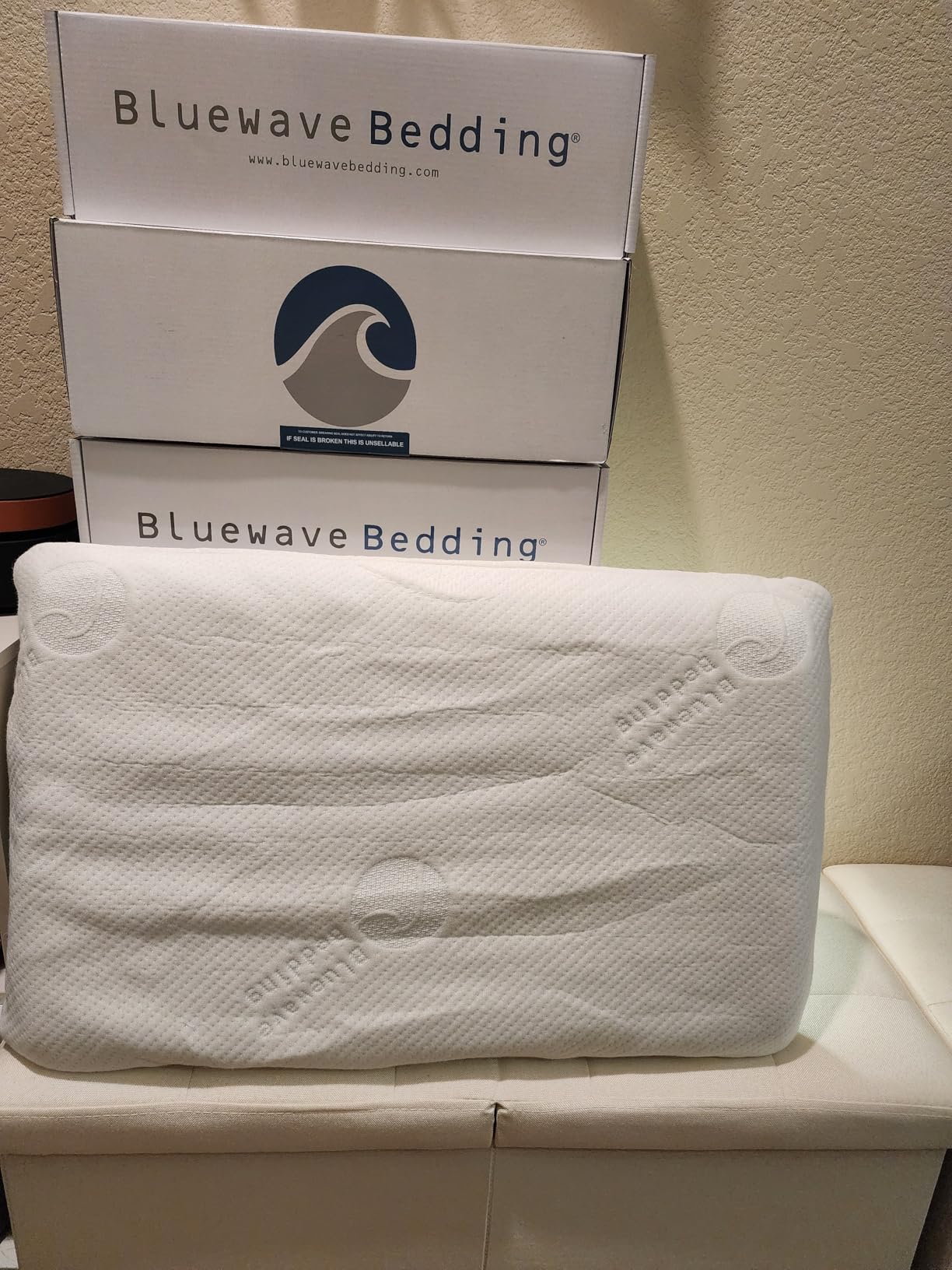 Bluewave Bedding Ultra Slim Gel Memory Foam Pillow for Stomach and Back Sleepers - Thin, Flat Design for Cervical Neck Alignment and Deeper Sleep (2.75-Inches Height, Standard Size) customer photo 1