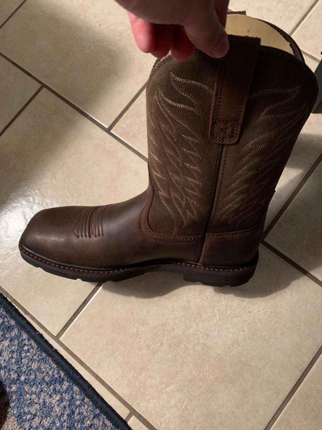 Ariat Men's Groundbreaker Wide Square Toe Steel Toe Work Boot customer photo 2