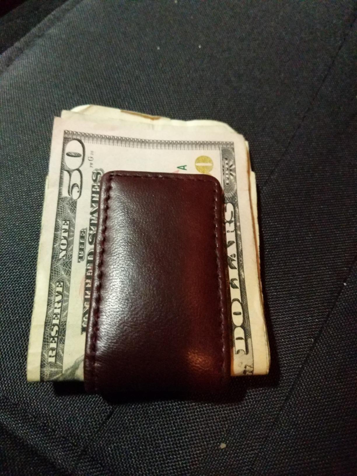 LB LEATHERBOSS Men's New Leather Strong Magnetic Money Clip customer photo 1