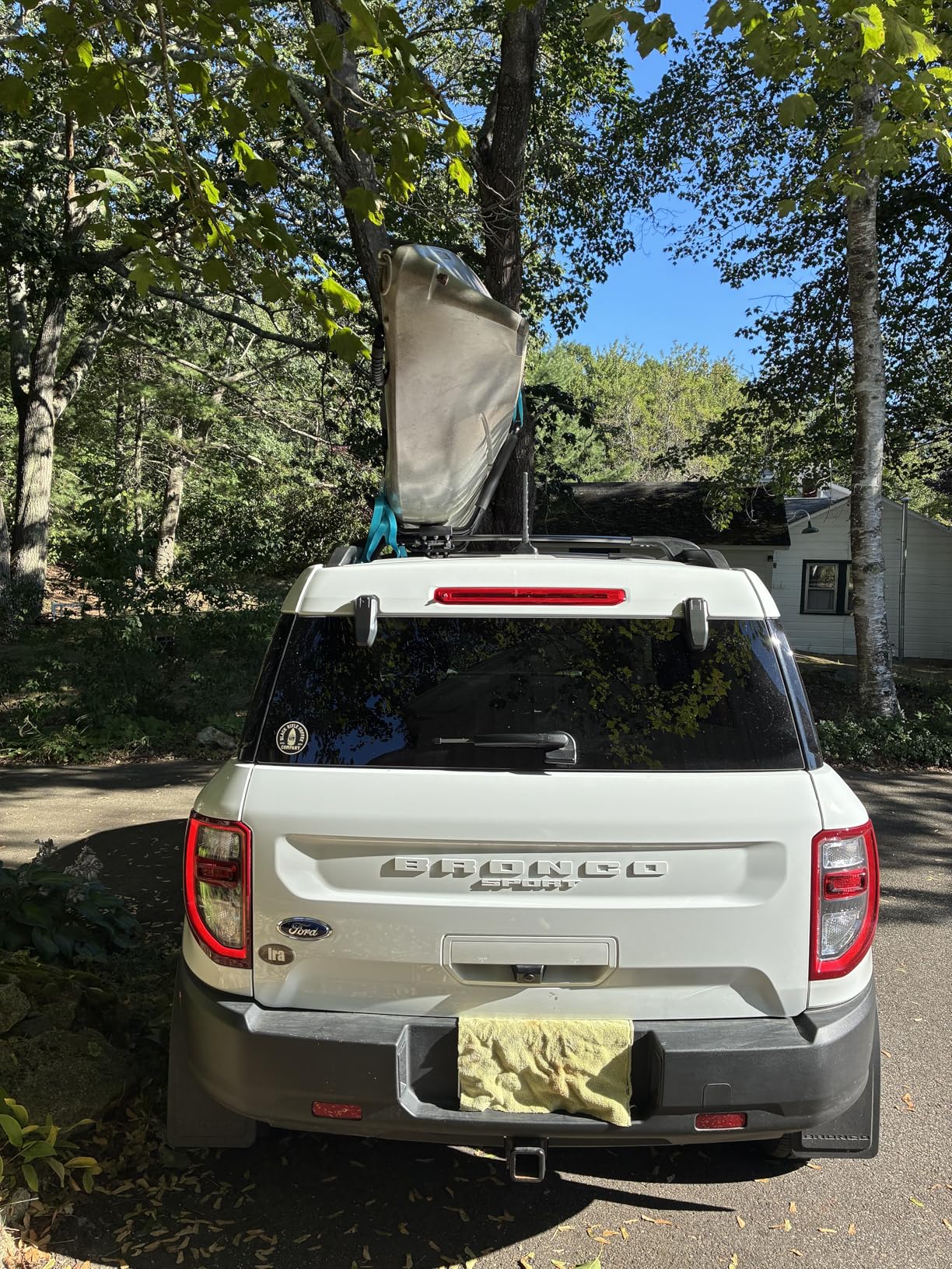 2 Pairs Heavy Duty Kayak Rack-Includes 4 Pcs Ratchet Tie-Mount on Car Roof Top Crossbar-Easy to Carry Kayak Canoe Boat Surf Ski (J-Bar Rack) customer photo 2