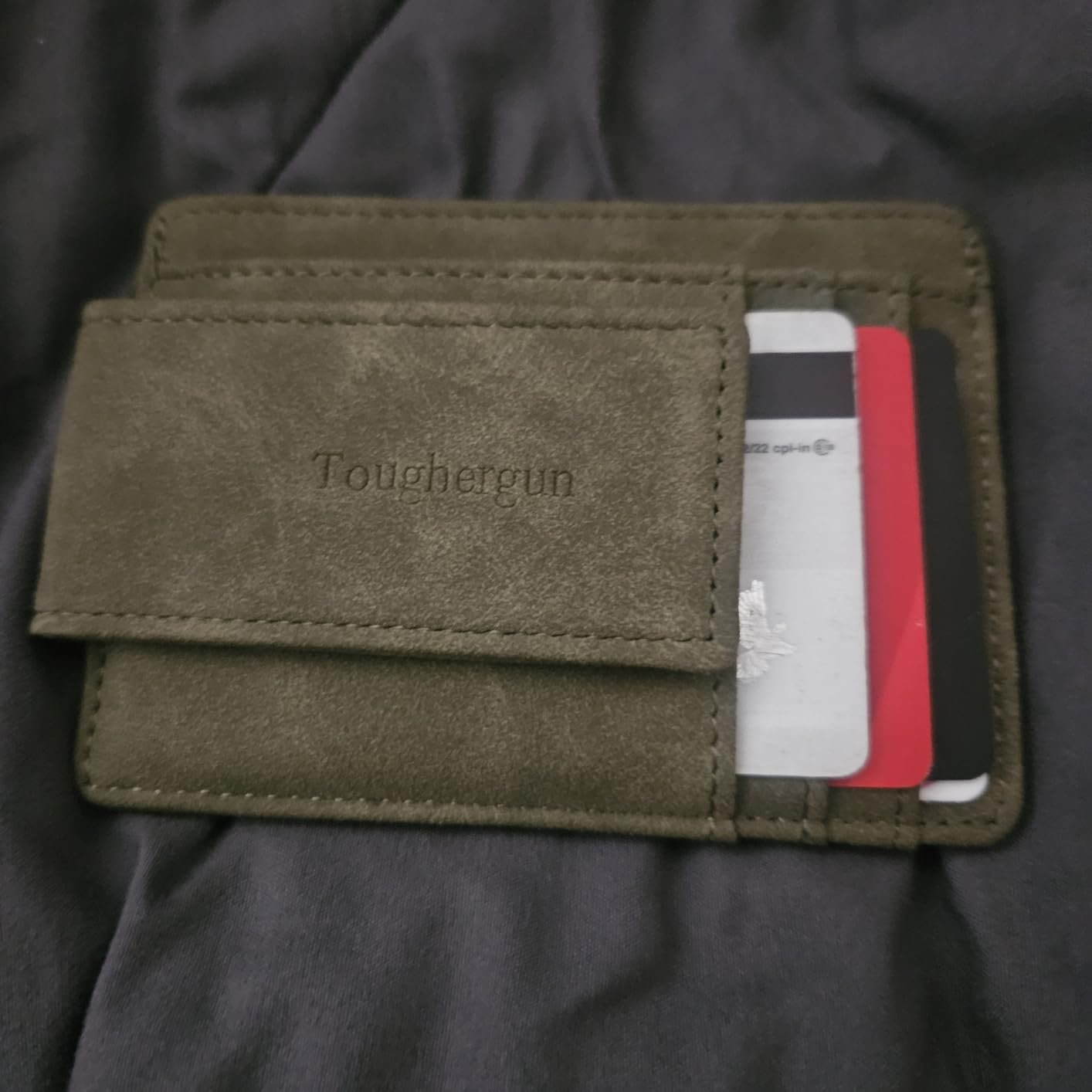 Slim Wallet for Men RFID Blocking Money Clip, Minimalist Front Pocket Credit Card Holder, Magnetic Thin Mens Wallets with ID Window customer photo 2