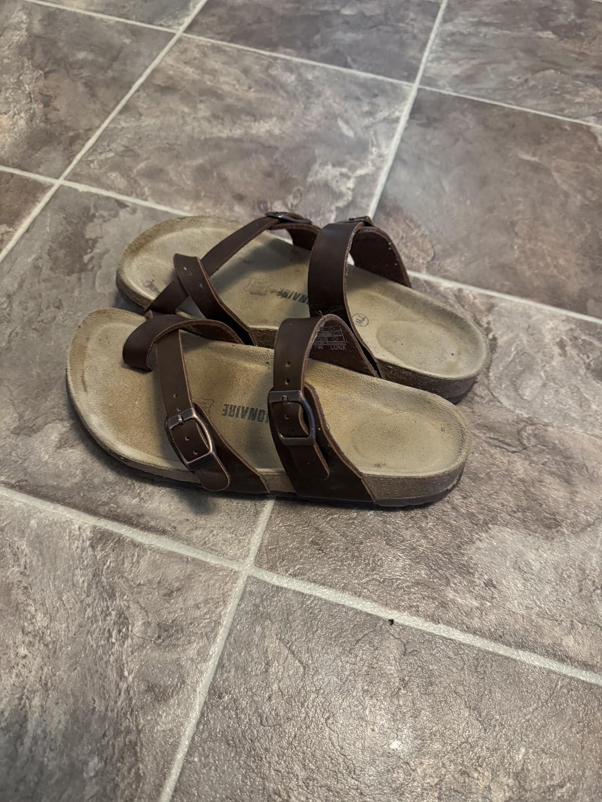 CUSHIONAIRE Luna Sandals for Women, Cork Footbed Womens Sandals for Summer Comfort with Adjustable Straps, Wide Width Available customer photo 1