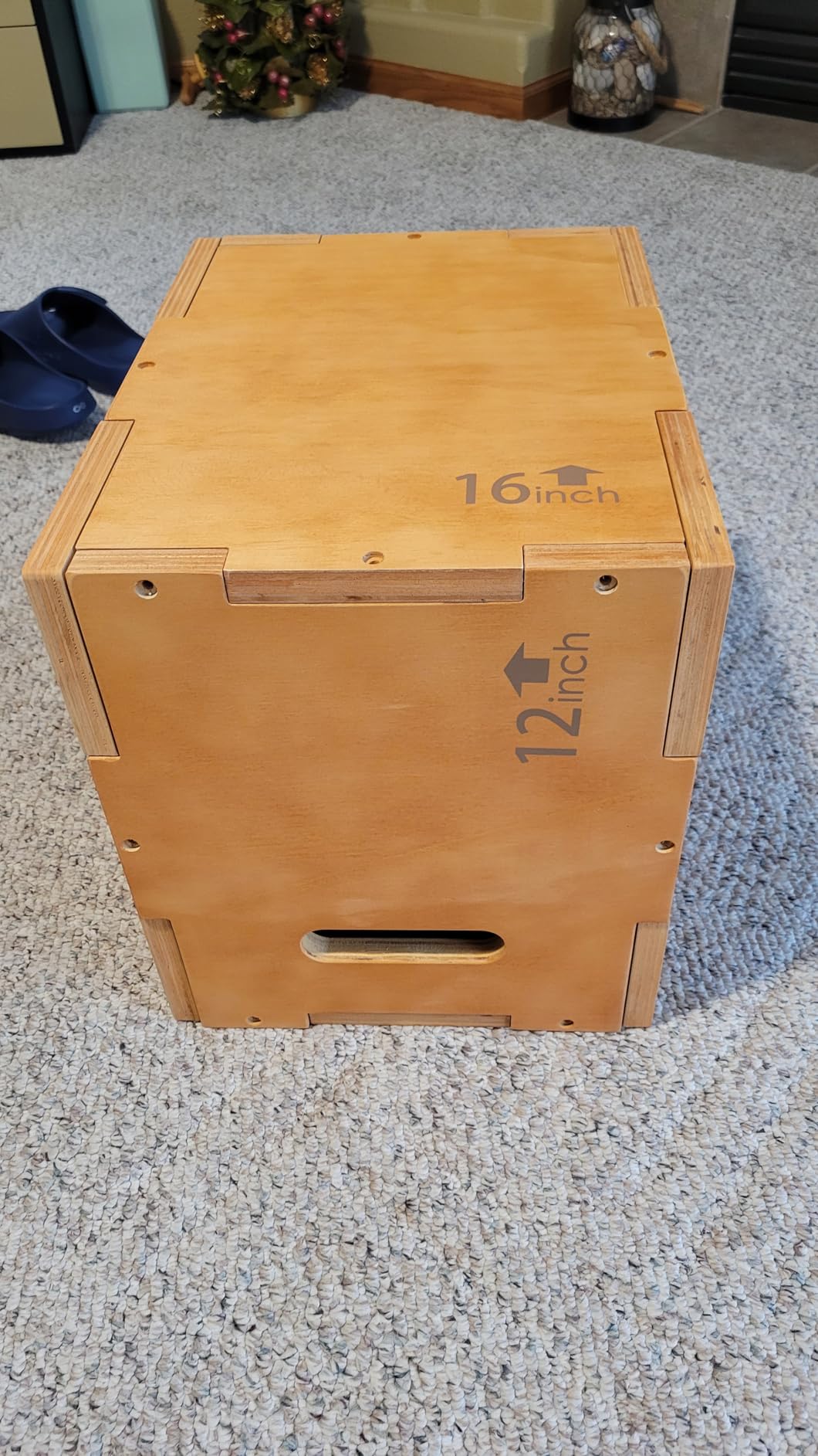 Yes4All Plyo Box, 3-in-1 Wooden Box Jumps for Home Gym, 450 lbs Boxes Step Up with Smooth Edges & Wide Built-in Handles for Jumping, Strength Training, Lunges, Squats, Dips customer photo 1