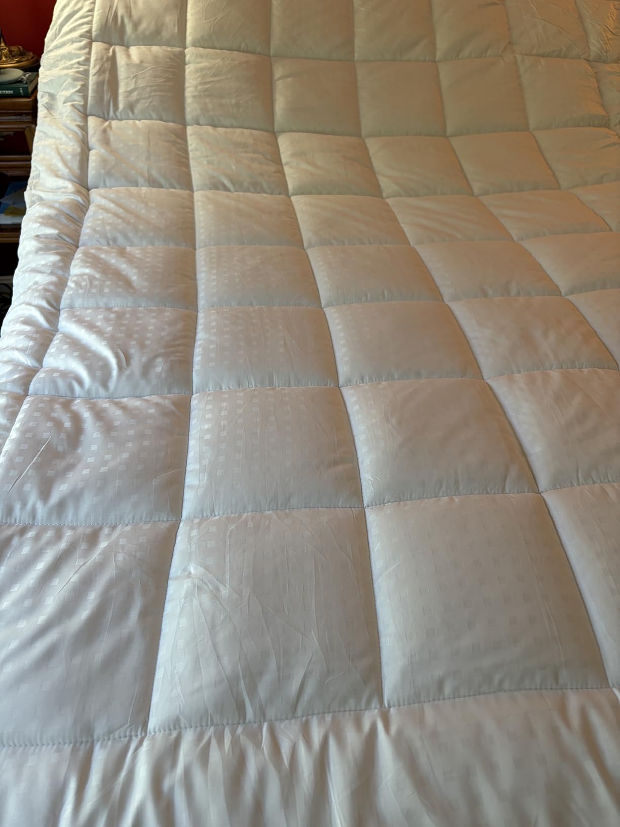 EASELAND Queen Size Mattress Pad Pillow Top Mattress Cover Quilted Fitted Mattress Protector Cotton Top Stretches up 8-21