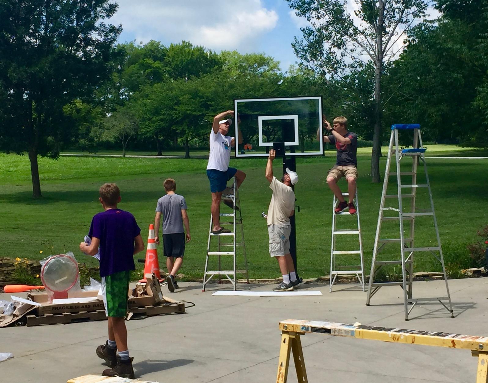 Goalrilla Basketball Hoops with Tempered Glass Basketball Goal Backboard, Black Anodized Frame, and In-ground Anchor System customer photo 2