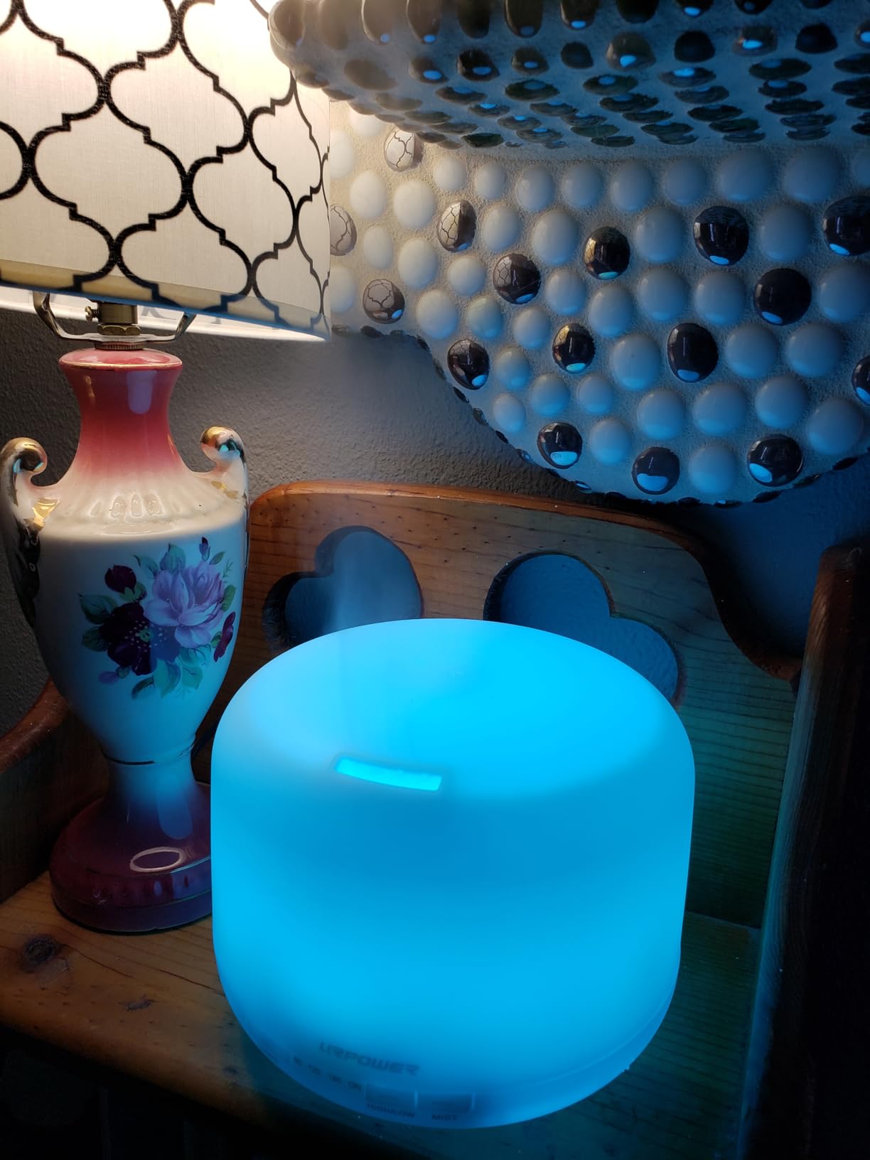 URPOWER Upgraded 500ML Essential Oil Diffuser Humidifiers Ultrasonic Aromatherapy Diffusers with 4 Timer Settings and Waterless Auto Shut-Off for Home Office Living Room Yoga Spa customer photo 2