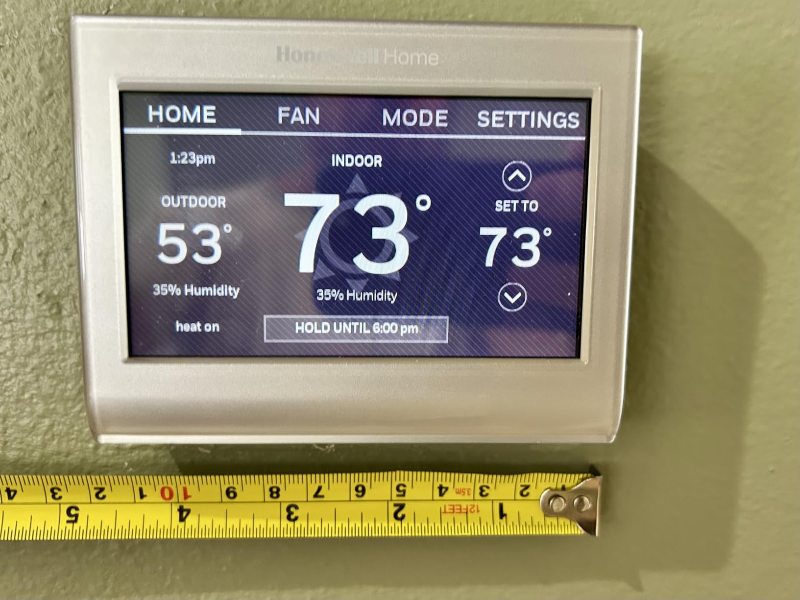 Honeywell Home RTH9585WF1004 Wi-Fi Smart Color Thermostat, 7 Day Programmable, Touch Screen, Energy Star, Alexa Ready, Gray customer photo 1