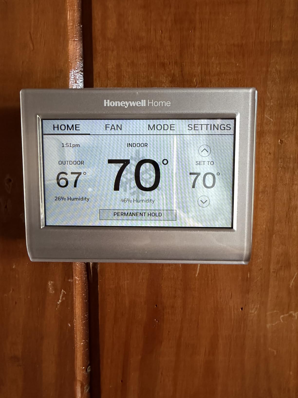 Honeywell Home RTH9585WF1004 Wi-Fi Smart Color Thermostat, 7 Day Programmable, Touch Screen, Energy Star, Alexa Ready, Gray customer photo 2