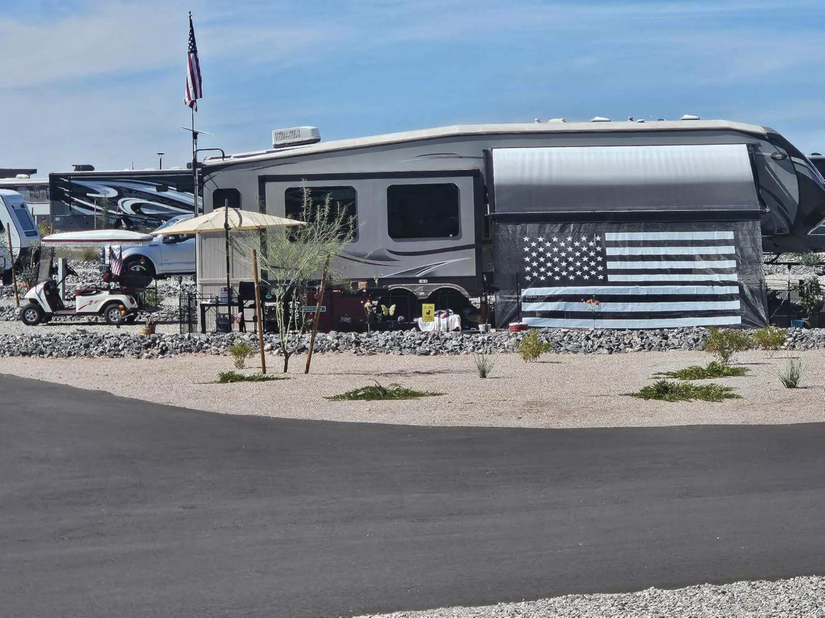 Tentproinc RV Awning Sun Shade Screen 8' X 15'3