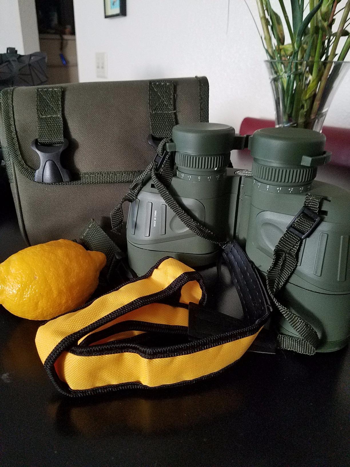 AOMEKIE 7x50 Waterproof Marine Binoculars for Adults with Rangefinder Compass BAK4 Prism FMC Lens for Birdwatching Hunting Boating Fishing Water Sports(Yellow) customer photo 1