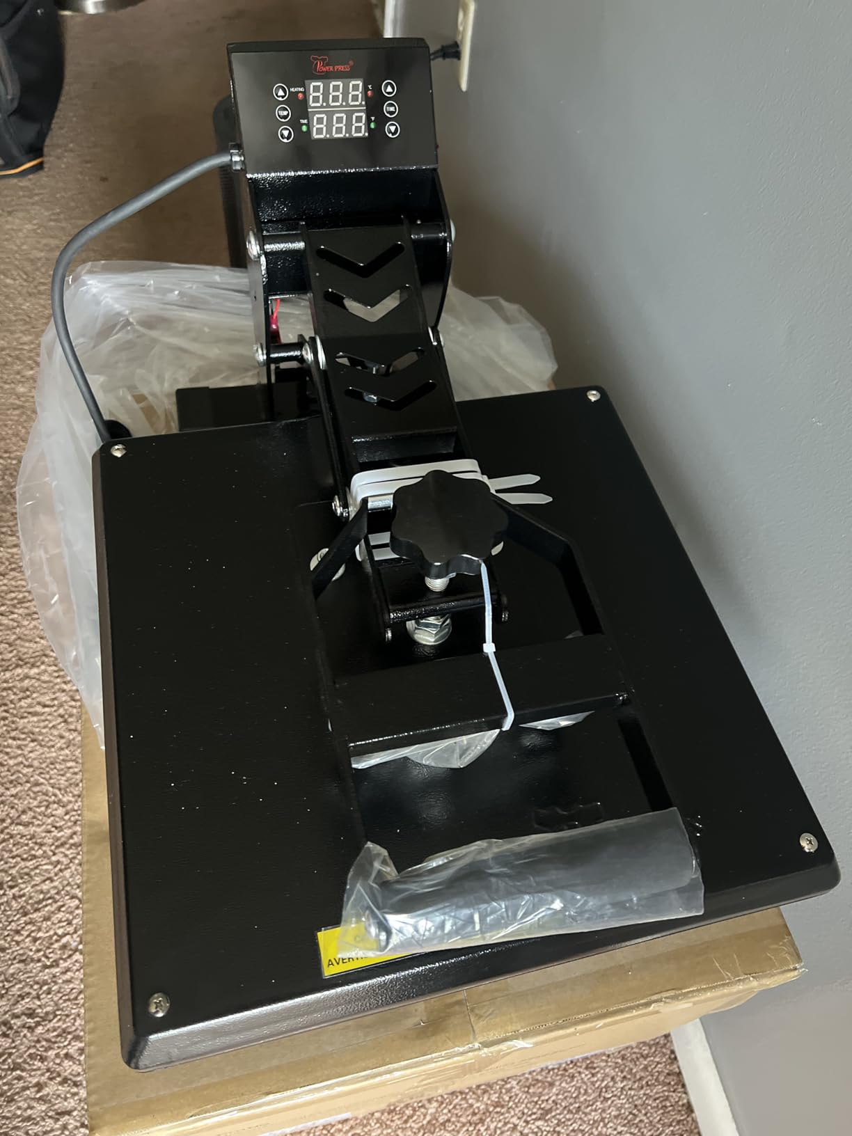 PowerPress Industrial-Quality Digital Sublimation Heat Press Machine for T Shirt, 15x15 Inch, Black customer photo 2
