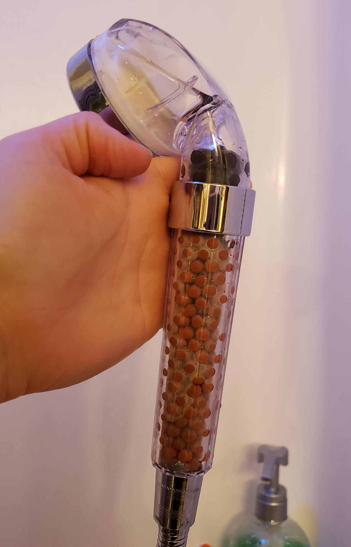 PRUGNA LED Shower Head with Hose and Shower Arm Bracket, High-Pressure Filter Handheld Shower for Repair Dry Skin and Hair Loss - 7 Colors Change Cyclically customer photo 1