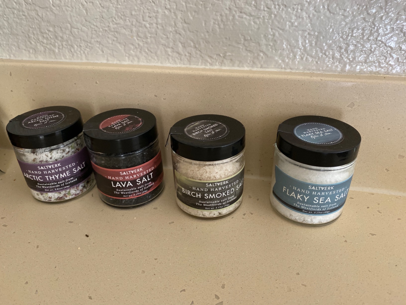 Saltverk Salt Gift Set - Includes 4 Jars - Flaky, Lava, Birch Smoked, Arctic Thyme Sea Salts- Gourmet, Icelandic, Hand Harvested and Sustainably Made - 12.33 Oz Total customer photo 1