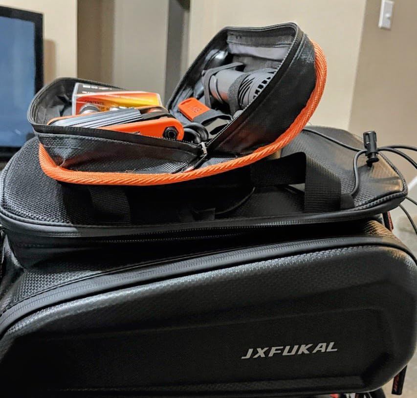 Bicycle Repair Bag With Tire Pump, Portable Tool Kit for Camping Travel - Bike Glueless Patches, Maintenance Essentials All in One Safety Kit customer photo 1