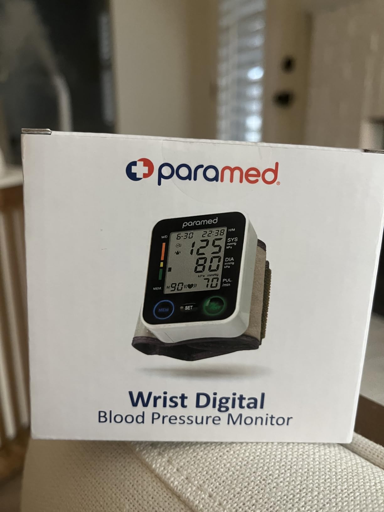 PARAMED Automatic Wrist Blood Pressure Monitor: Blood-Pressure Kit of Bp Cuff + 2AAA and Carrying case - Irregular Heartbeat Detector & 90 Readings Memory Function & Large Display customer photo 2