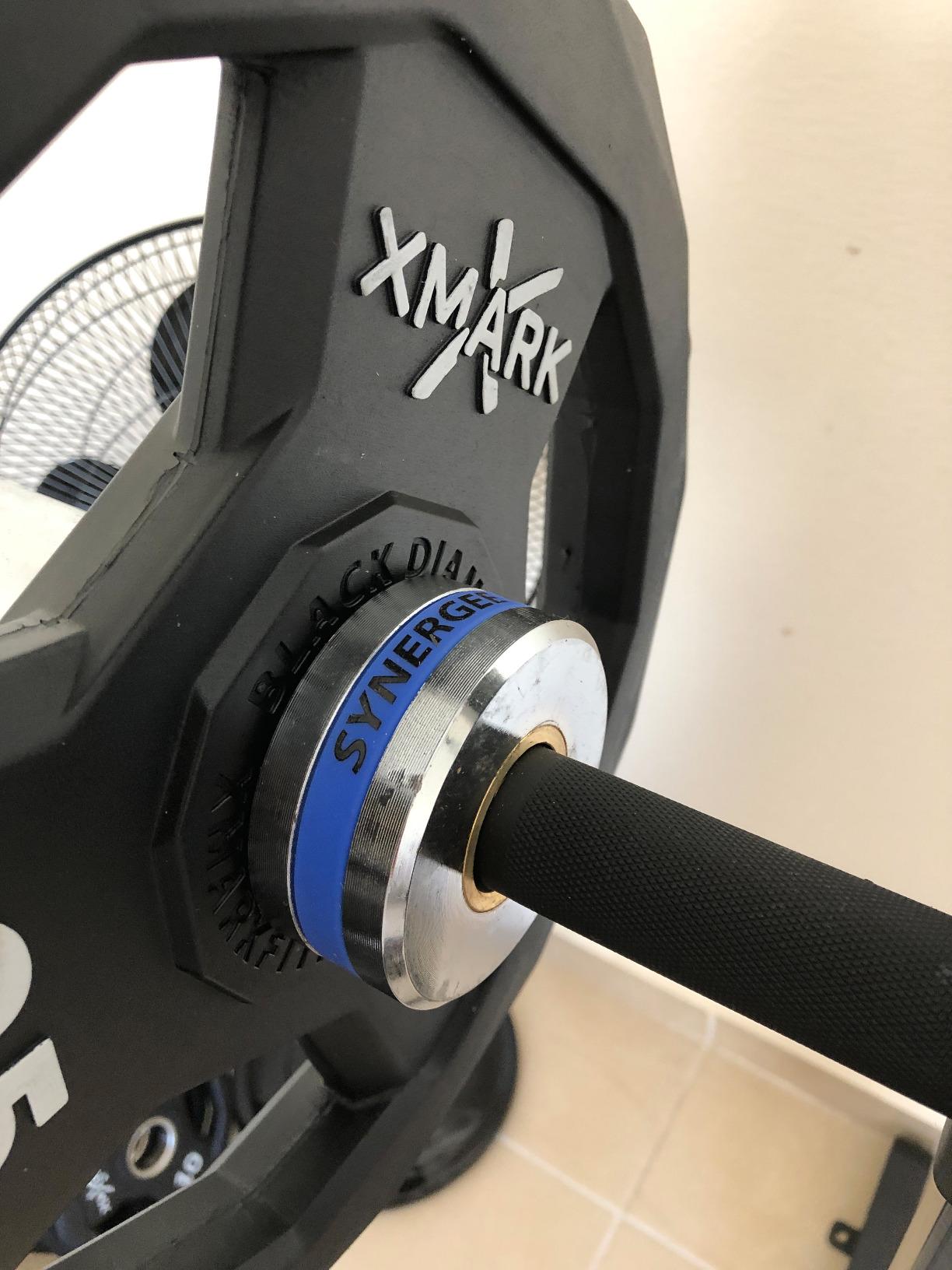 Synergee Open 15kg and 20kg Black Phosphate and Chrome Olympic Barbell. Rated 1000lbs customer photo 1