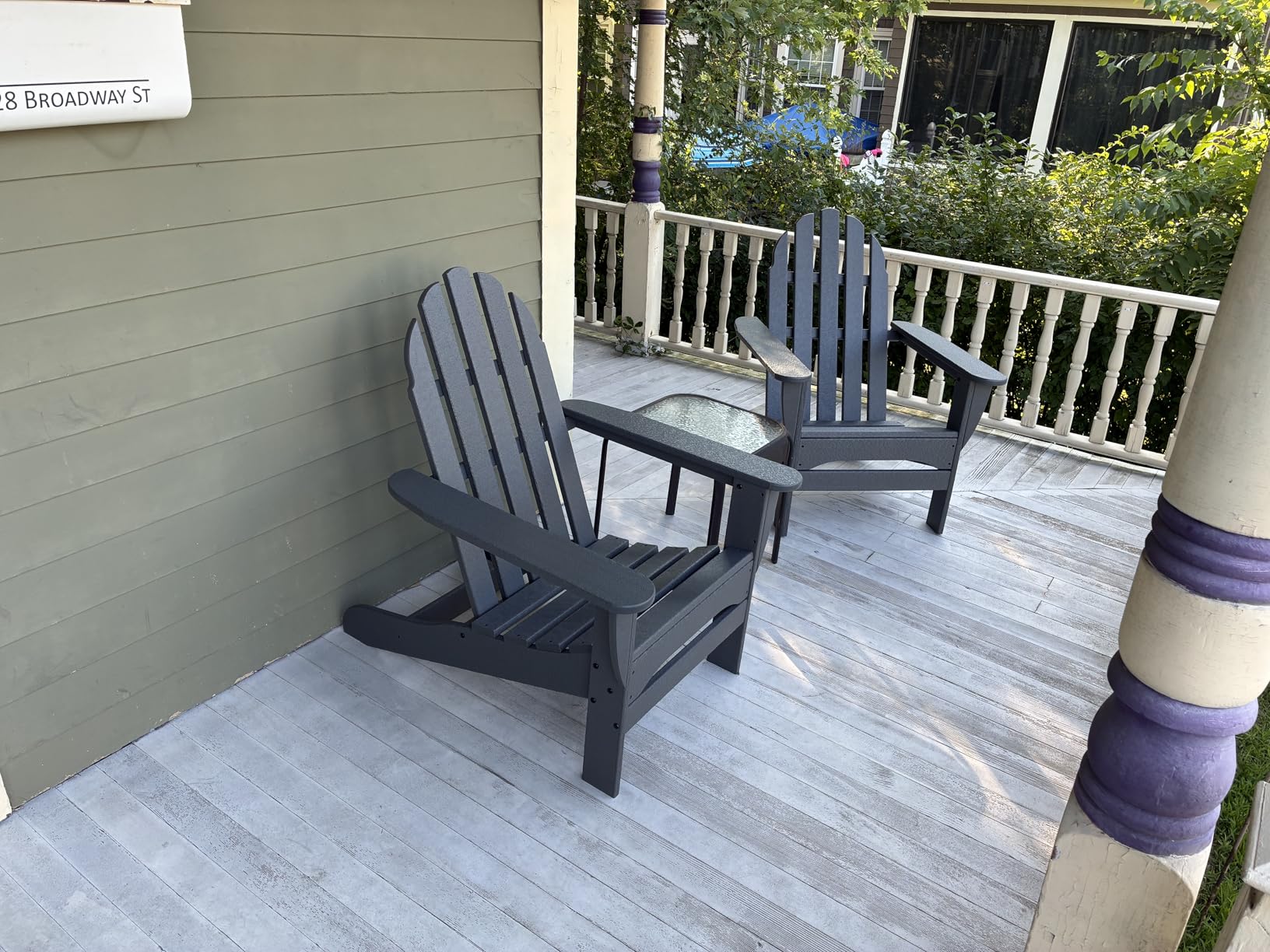 POLYWOOD AD4030GY Classic Outdoor Adirondack Chair, Slate Grey customer photo 2