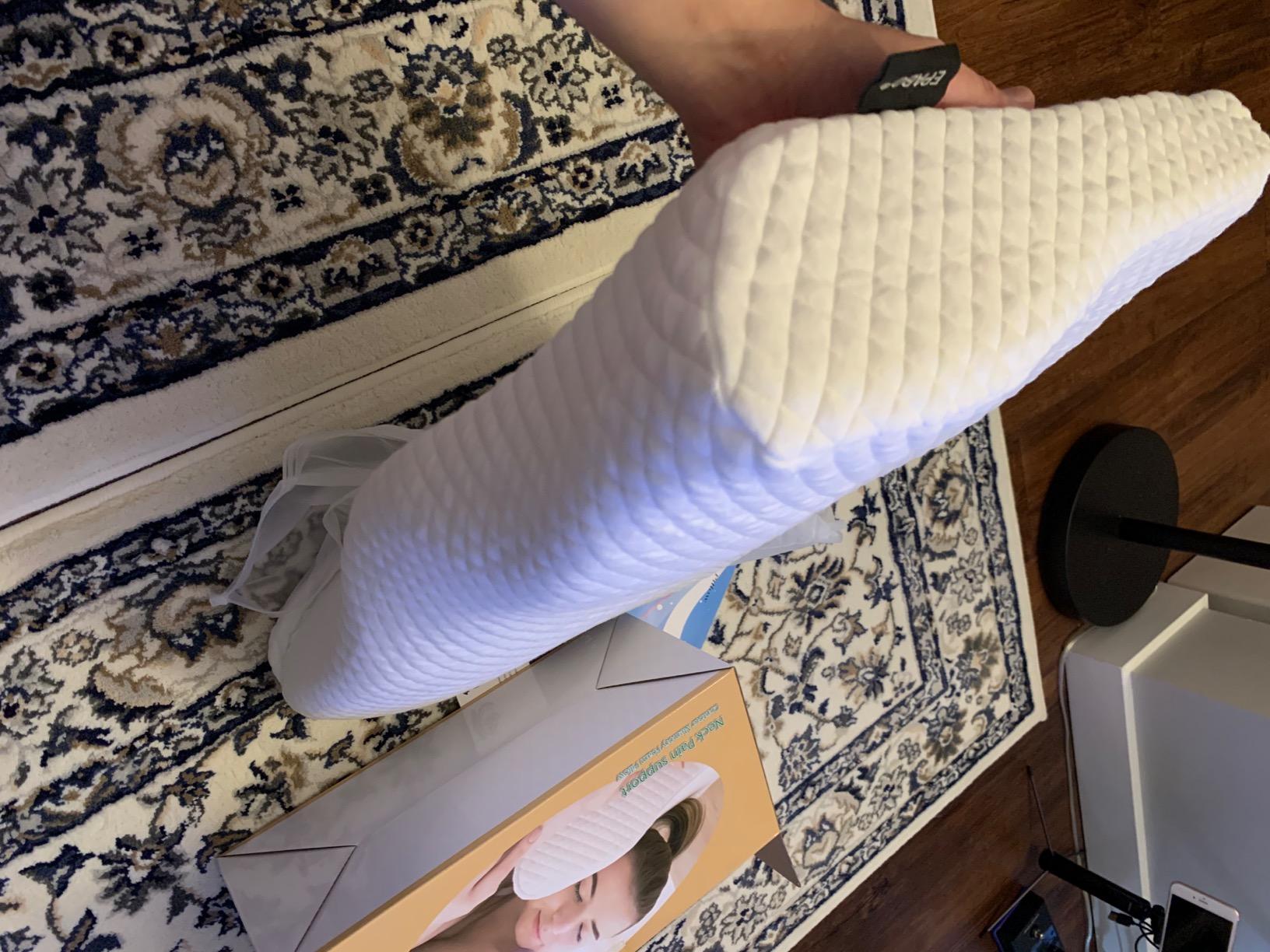 EPABO Contour Memory Foam Pillow Orthopedic Sleeping Pillows, Ergonomic Cervical Pillow for Neck Pain - for Side Sleepers, Back and Stomach Sleepers, Free Pillowcase Included (Firm & Queen) customer photo 2