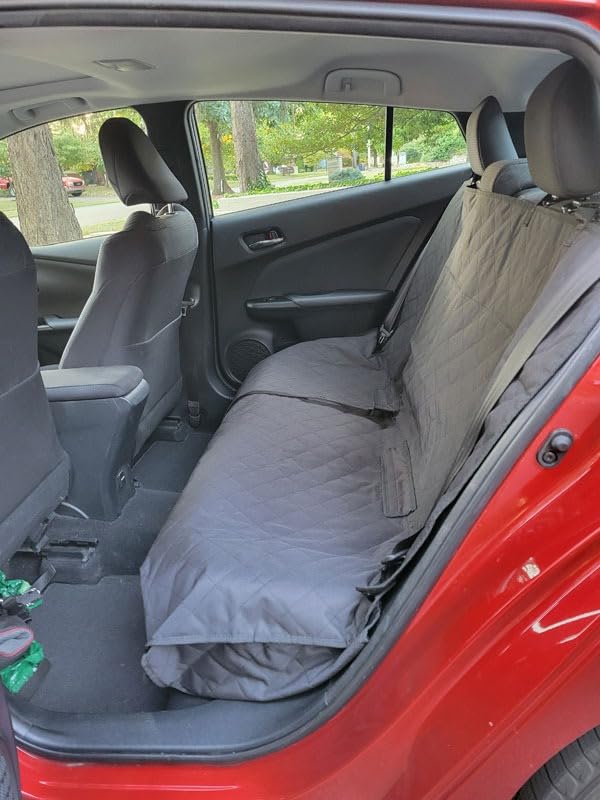 VIEWPETS Bench Car Seat Cover Protector - Waterproof, Heavy-Duty and Nonslip Pet Car Seat Cover for Dogs with Universal Size Fits for Vehicles, Trucks & SUVs (Black) customer photo 1