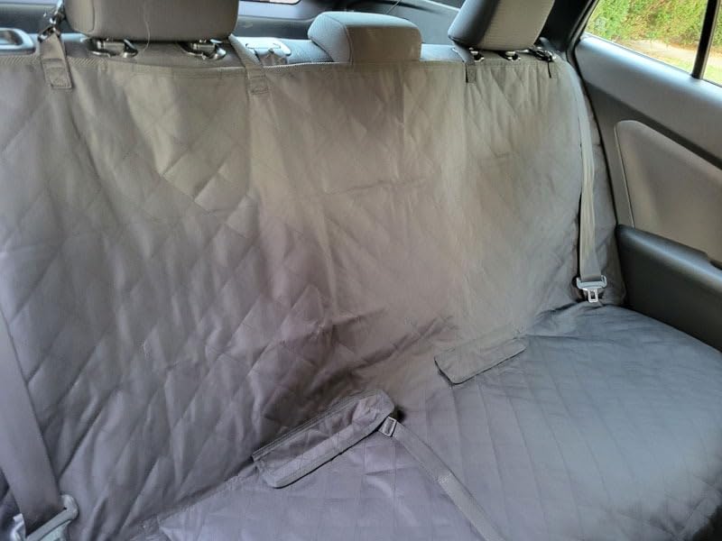 VIEWPETS Bench Car Seat Cover Protector - Waterproof, Heavy-Duty and Nonslip Pet Car Seat Cover for Dogs with Universal Size Fits for Vehicles, Trucks & SUVs (Black) customer photo 2