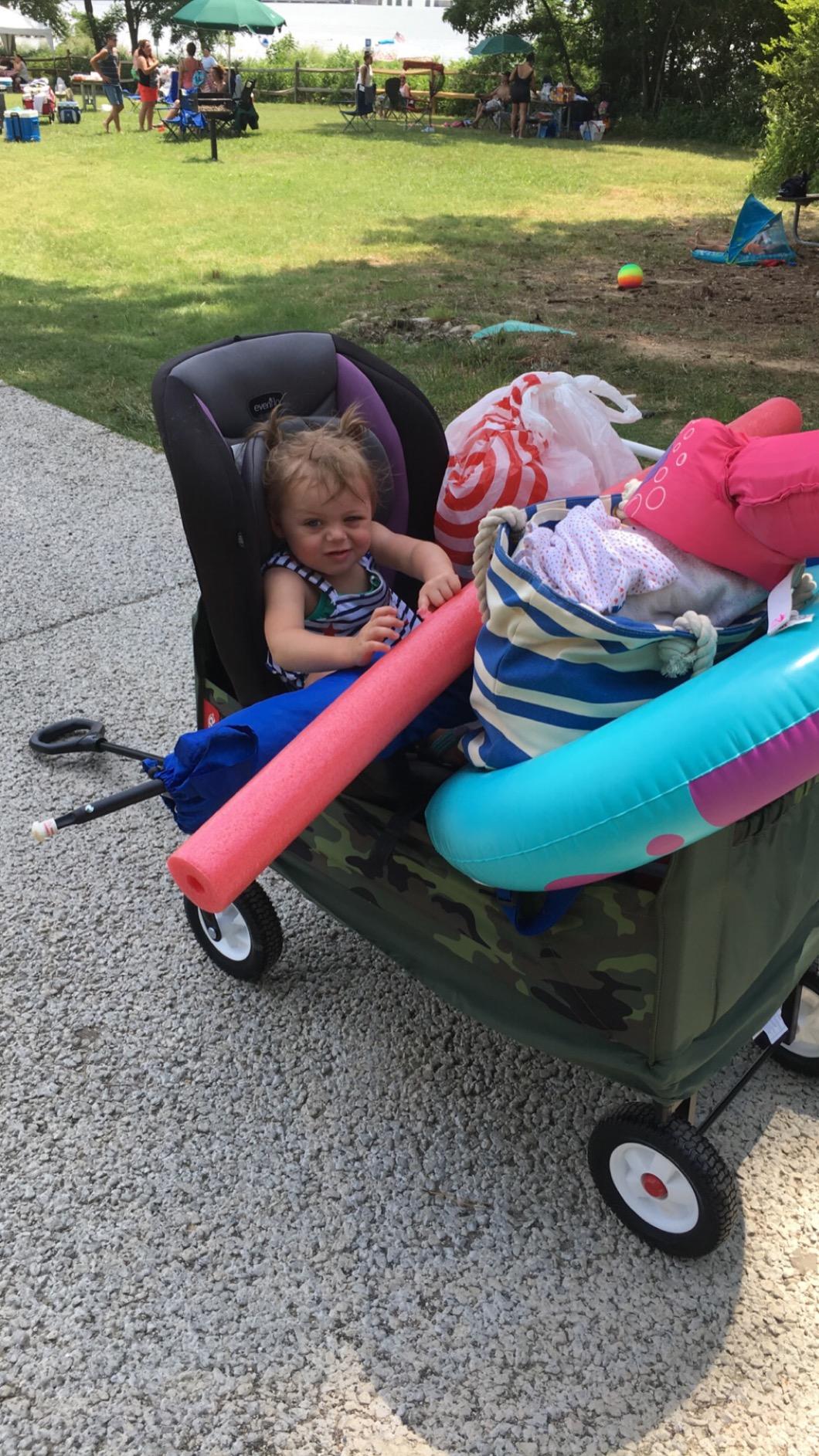Radio Flyer 3-in-1 Camo Folding Wagon for Kids, Garden, & Cargo, Green Collapsible Wagon customer photo 2
