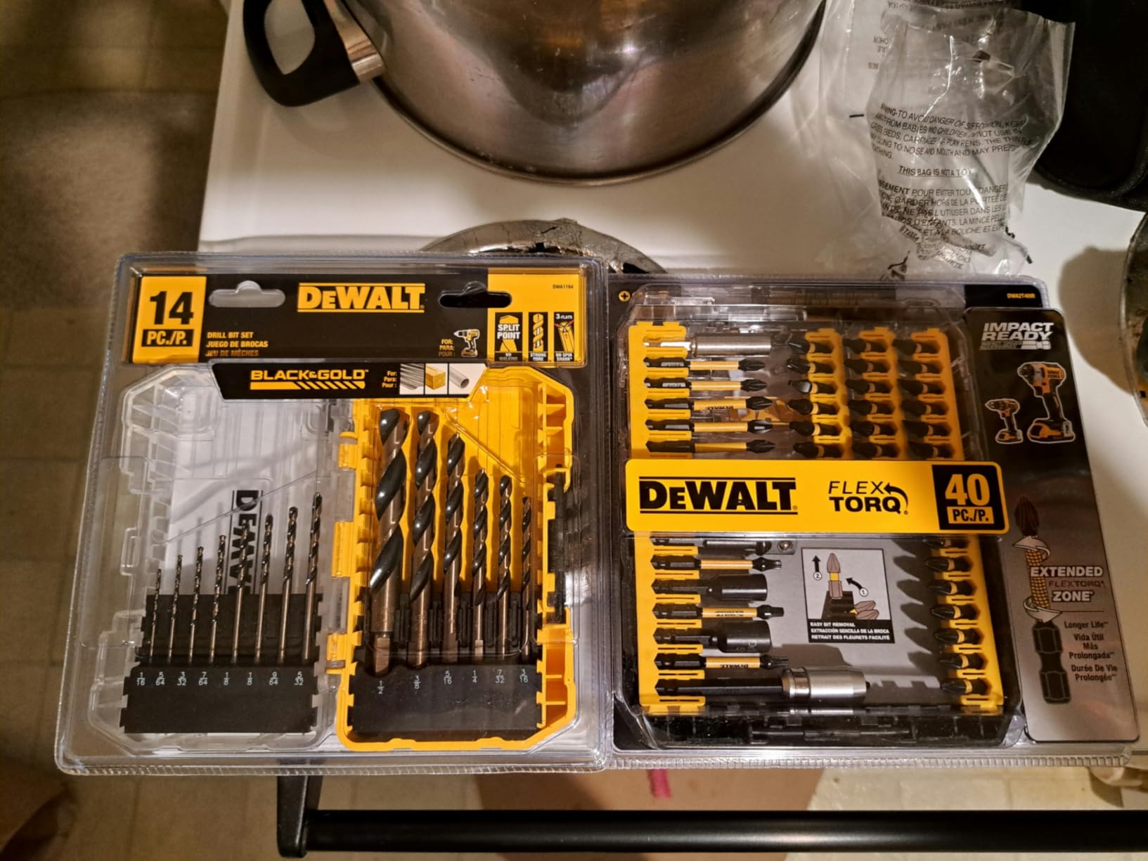 DEWALT Drill Bit Set, 3-Flats Shank,14-Piece, 135 Degree Split Point, for Plastic, Wood and Metal (DWA1184) customer photo 1