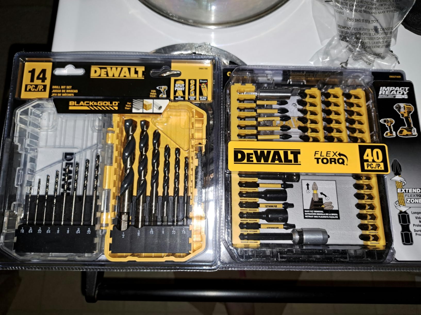 DEWALT Drill Bit Set, 3-Flats Shank,14-Piece, 135 Degree Split Point, for Plastic, Wood and Metal (DWA1184) customer photo 2