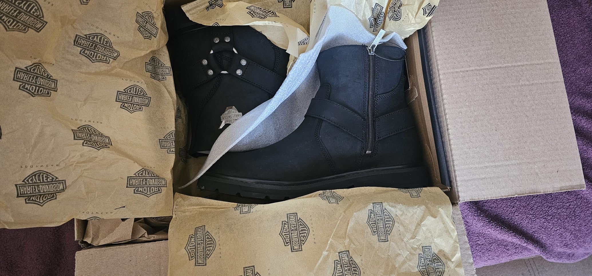 Harley-Davidson FOOTWEAR Mens Rambert Harness Leather Riding Casual Boots Ankle customer photo 2