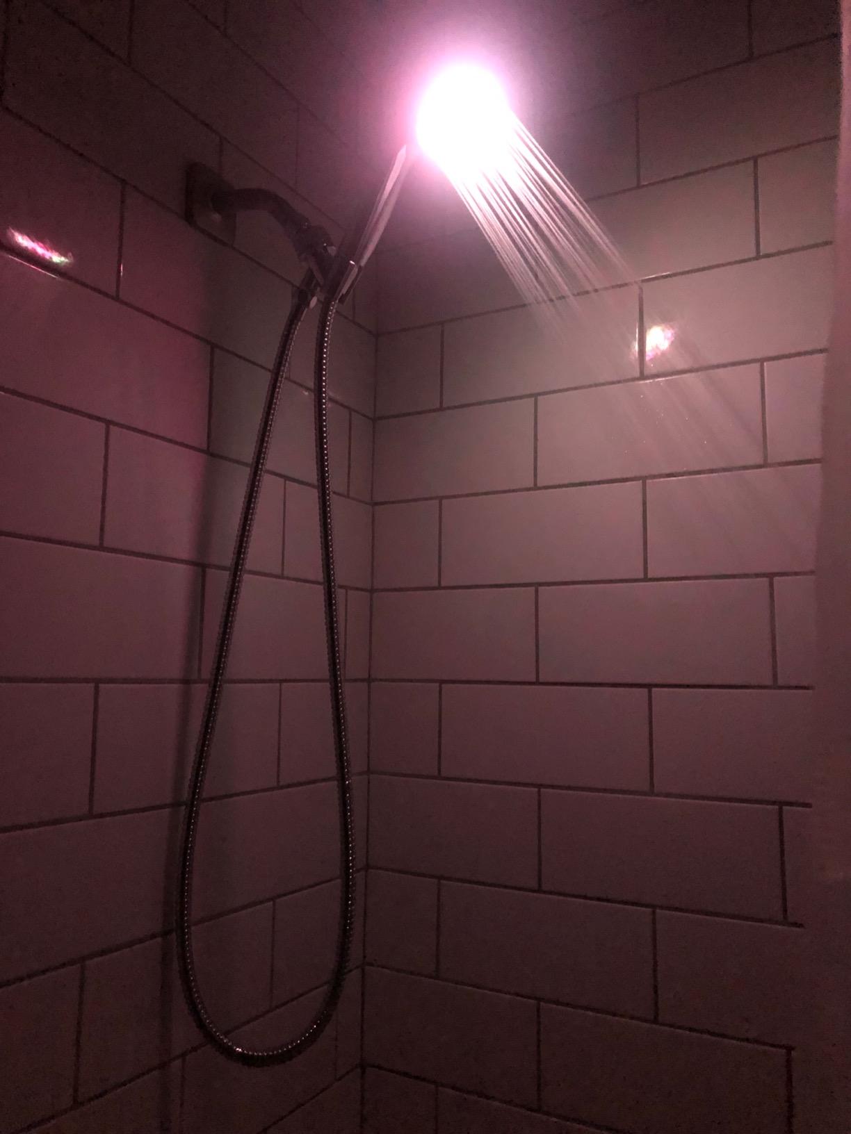 KAIREY Filtered Led Shower Head for Hard Water 7 Color Light Change Automatically Handheld Showerhead Polished Chrome with 60 Inches Stainless Steel Hose and Adjustable Bracket Filter Shower Head customer photo 2