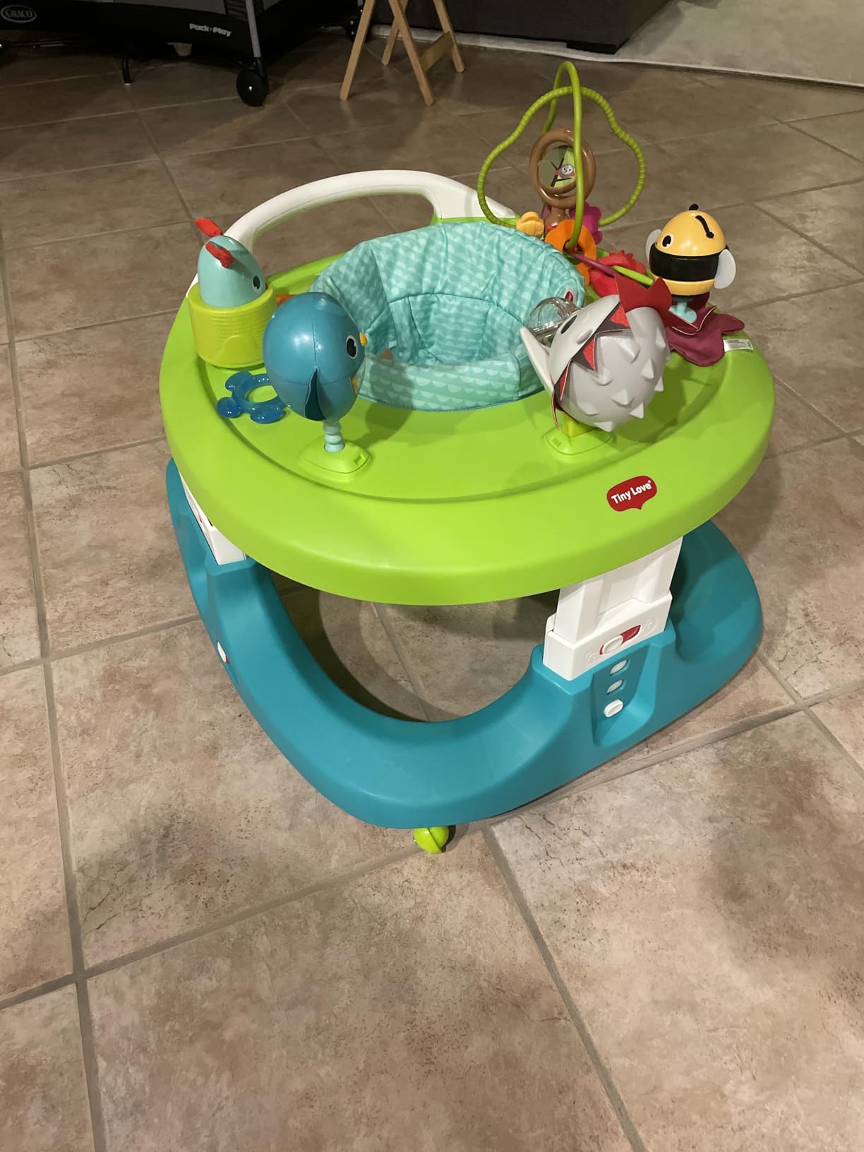 Tiny Love 4-in-1 Here I Grow Mobile Activity Center, Baby Walkers and Activity Center, Baby Activity Center with Interactive Toys and Developmental Activities, Meadow Days customer photo 1