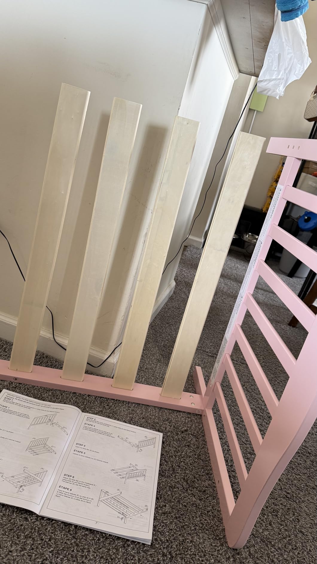 Dream On Me Classic Design Toddler Bed In Steel Grey, Greenguard Gold And BSA Certified, Low To Floor Design, Two Side Safety Rails, Non-Toxic Finishes, Wooden Nursery Furniture customer photo 1