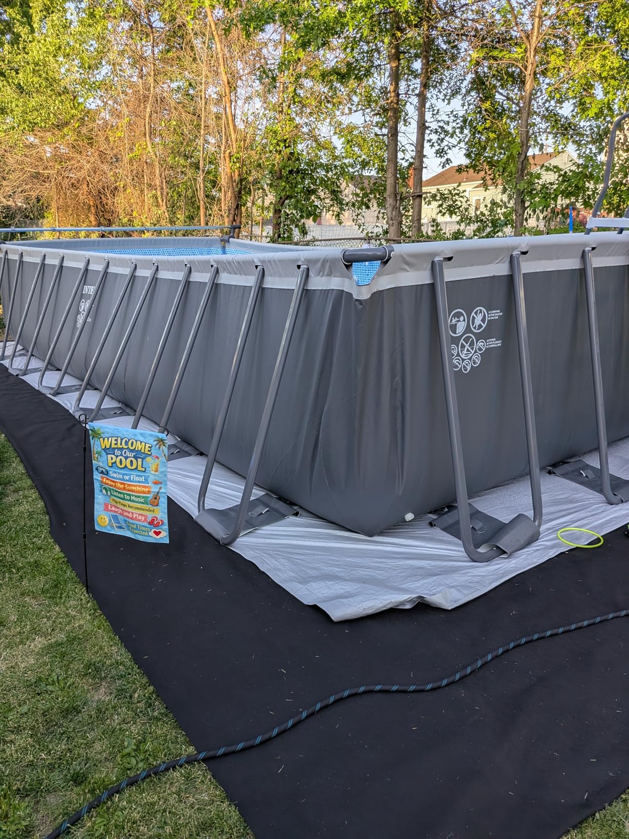 INTEX Ultra XTR 24 mx x 12 mx 52 in Above Ground Pool Set, Rectangular Swimming Pool with Steel Frame, 2100 GPH Sand Filter Pump, Ladder, Cover, & Ground Cloth customer photo 1