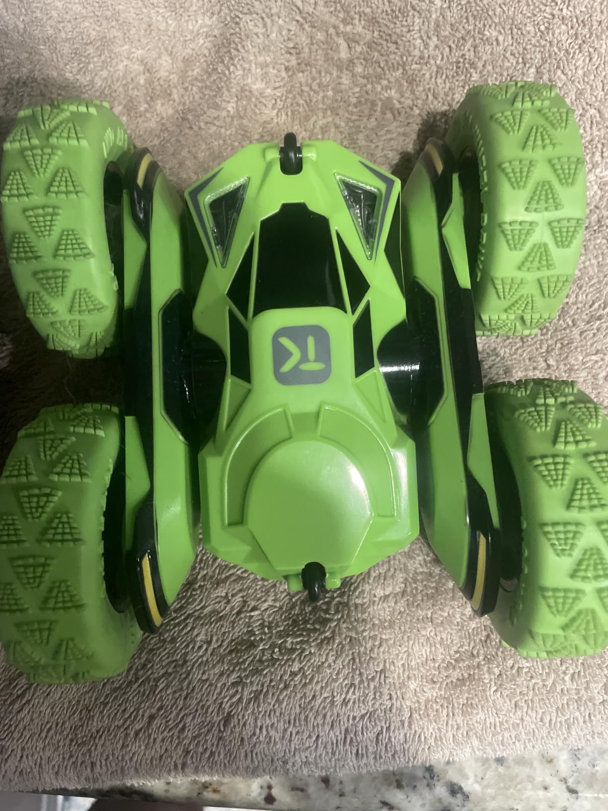 Threeking Remote Control Car 4WD 360 Degree Flip Stunt Double Sided Driving Durable RC Cars with Breathing Soft Lights, Green, Unique Toys Gifts for Boys Girls Ages 6-12 customer photo 1